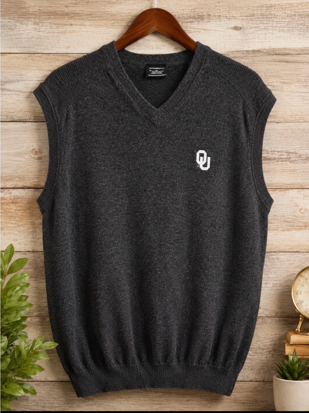 Nike Golf Tour Performance OU Oklahoma Sooners XL Charcoal Sweater Vest NWOT